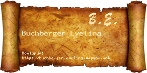 Buchberger Evelina névjegykártya